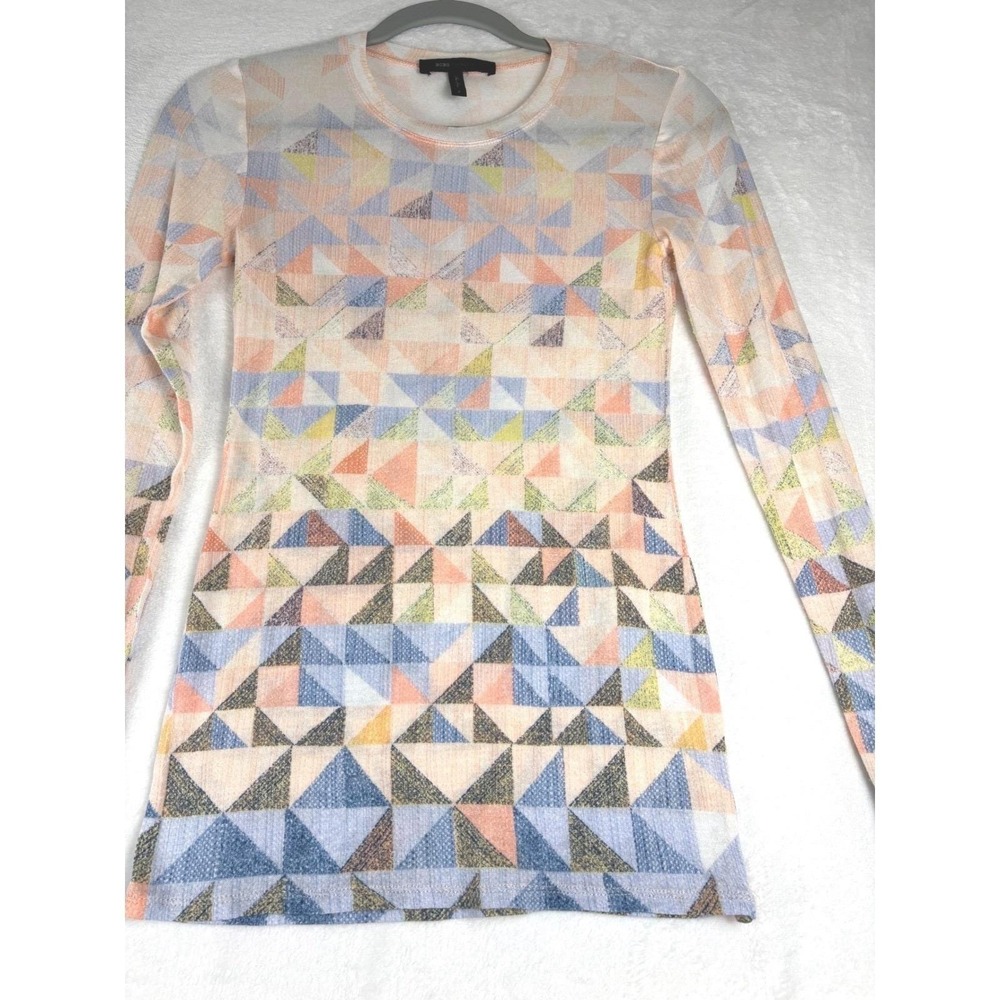 Y2K BCBGMAXAZRIA Geometric Print Sheer Top Size Small Indie Sleaze Grunge - Picture 3 of 5